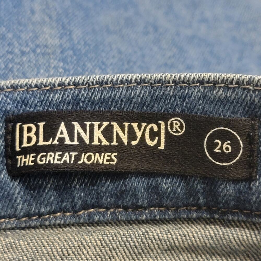 BLANKNYC The Great Jones High Rise Tie Waist Skinny Blue Denim Jean Size 26 - Picture 10 of 12